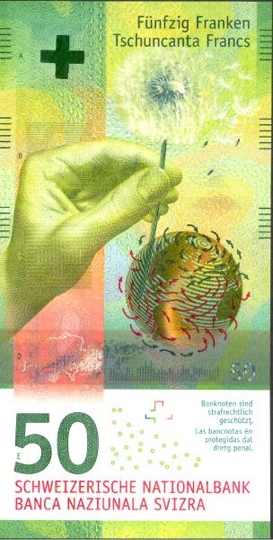스위스 새 50프랑 '올해의 지폐' 선정