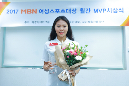 女수영 안세현, 여성스포츠대상 7월 MVP