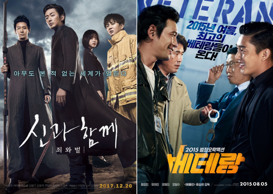  '베테랑'까지 37만...'신과함께', 韓영화 흥행 톱3 눈앞