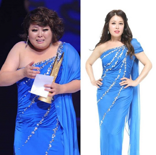 '25kg 감량' 홍지민, 다이어트 전후 사진 공개 "못알아볼 정도"