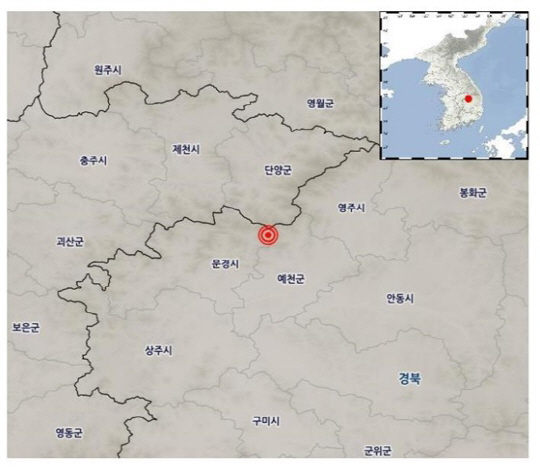 경북 문경 인근에 규모 2.2 지진…기상청 "피해 없을 것"