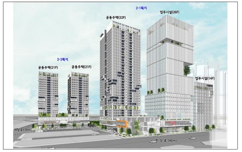 서울 신용산역 북측에 32층·21층 복합 건물 들어선다