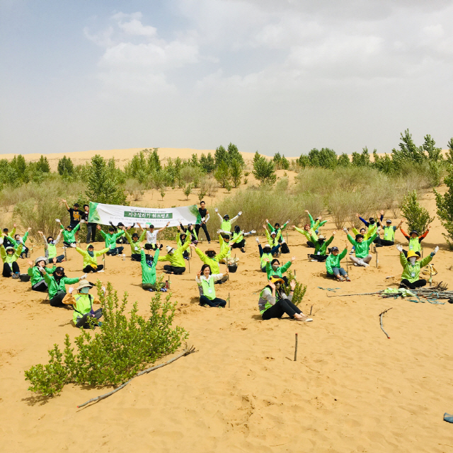 그랜드코리아레저·GKL사회공헌재단 사막화 방지를 위한 한·중 공동 식수활…