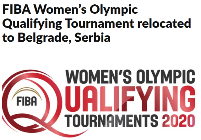 '우한 폐렴'으로 결국 여자농구 올림픽 최종예선 중국에서 세르비아로 이동