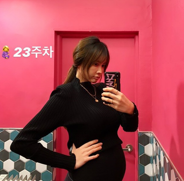 양미라, 임신 23주차 선명한 D라인 "쌍둥이 아니에요"