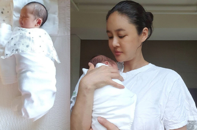김미연, 생후 15일 된 아들 품에 안은 '초보맘' "은총아 고맙고 사랑…