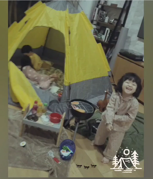 '백종원♥' 소유진, 아들 위해 거실을 캠핑장 만든 클라스 "4월 여기서…