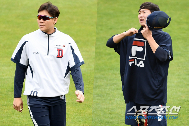 ‘달리기 시합’ 안방마님 박세혁과 중견수 정수빈, '승자는 과연 누구?'…