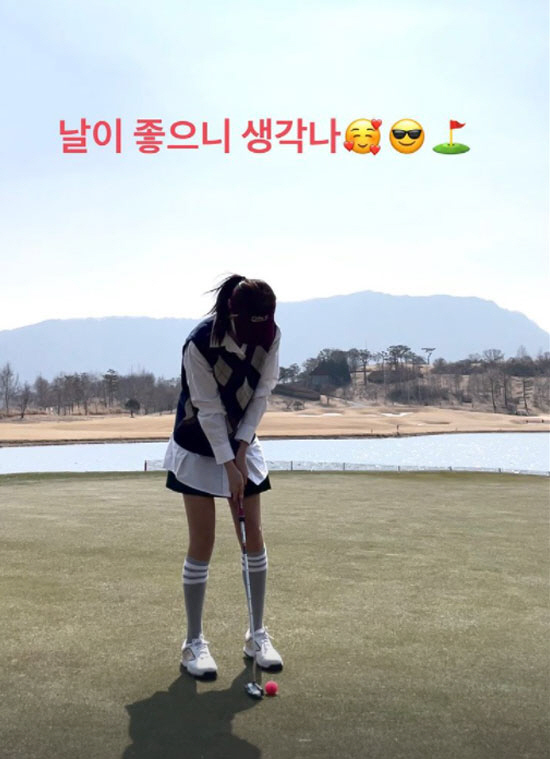 이연희, '♥남편'과 골프장 데이트 간절…"날이 좋으니 생각나"