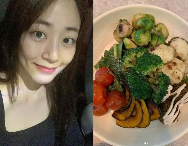 '유지태♥' 김효진, 이렇게 먹으니 살이 안찌지..풀만 가득한 '건강 식…