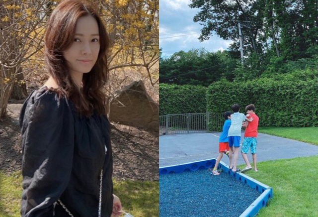 '권상우♥' 손태영, 아들·딸과 해외서 수영장+대자연 누비며 '럭셔리 생…