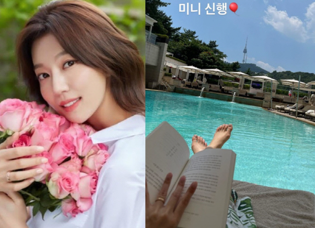 '사업가♥' 하연주, 신혼여행 어디갔나 봤더니..럭셔리 호텔서 '꿀 휴식…