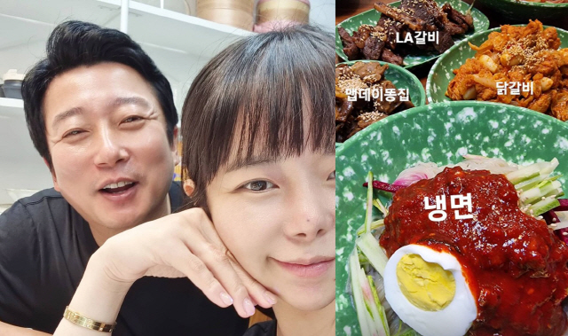 '이수근♥' 박지연, LA갈비→닭갈비→냉면까지…한끼 식사 맞어?