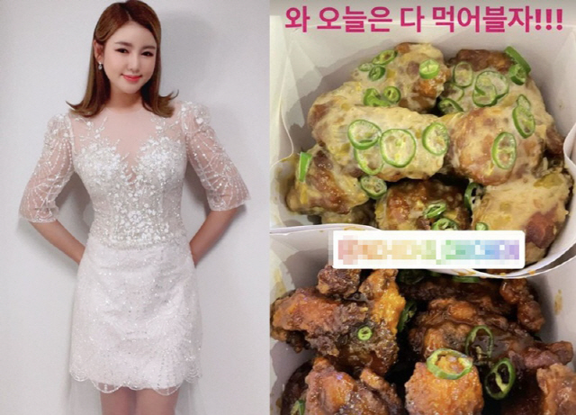 '44kg' 송가인, 치팅데이에 식욕 폭발?..김밥+치킨까지 "다 먹어버…