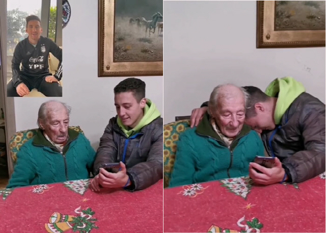 100살 할아버지 찐팬을 위한 메시의 특별한 선물(f.손주의 눈물)
