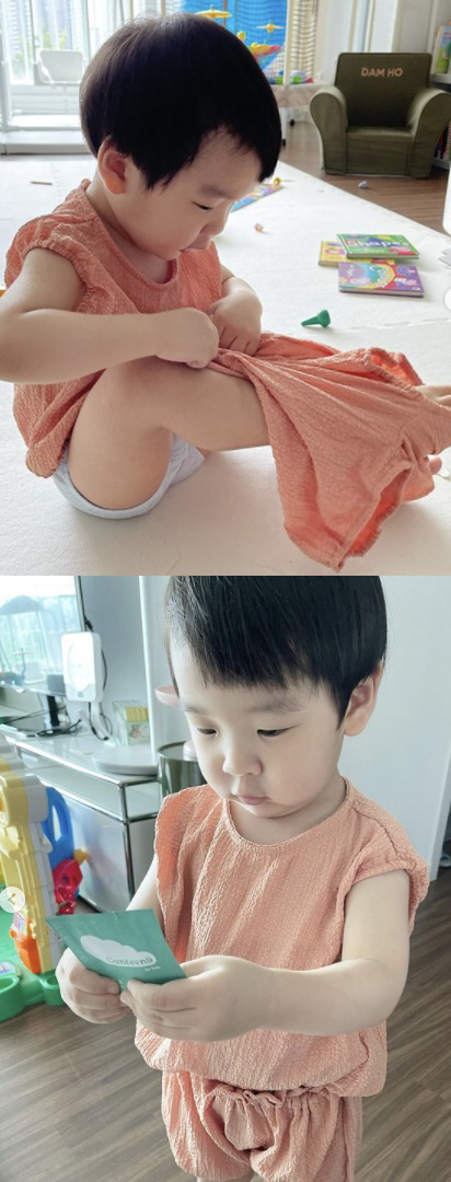 이필모♥서수연 子담호, 스스로 옷 입으려는 3세 귀요미 "집중의 볼살"