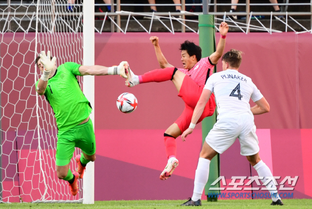 전반전 0-0, 권창훈 헛발질+황의조 헤딩 선방에 막혔다, 완벽 지배했지…