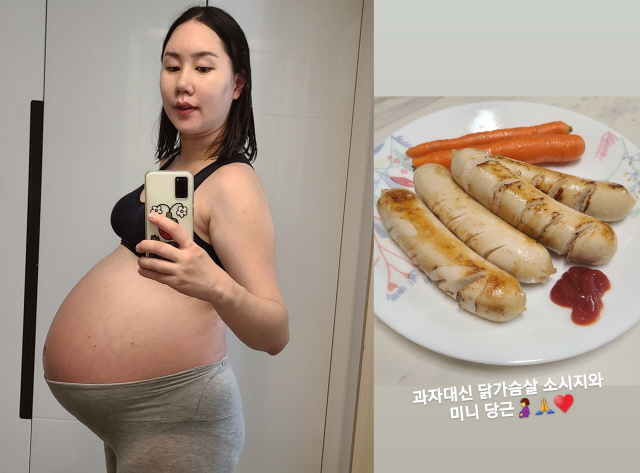 '삼둥이 임신' 황신영, 90kg 넘자 '임당' 관리 시작 "과자 대신 …