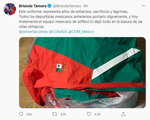  멕시코 소프트볼 대표팀, 유니폼 쓰레기통 버렸다 징계 위기