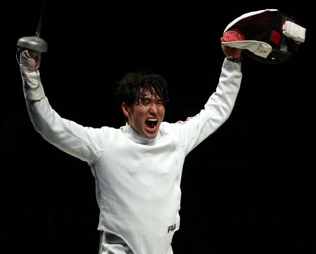 한국 男 에페 중국 대혈투 끝 승리 천금같은 동메달 획득, 에이스 박상영…