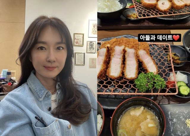 '51세' 오연수, "아들과 데이트♥"...돈가스 먹방 소박하네