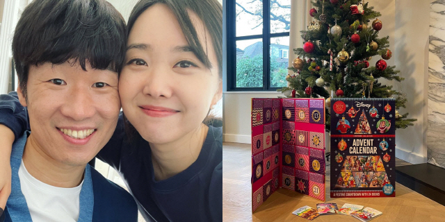 '박지성♥' 김민지, 남다른 런던 크리스마스 육아일기 "매일 다른 그림책…