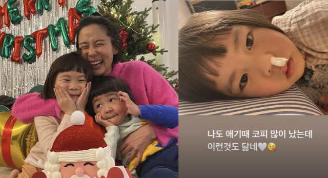'마이큐♥' 김나영, 6살 아들 신우 코피에 깜짝..."이런것도 닮네"