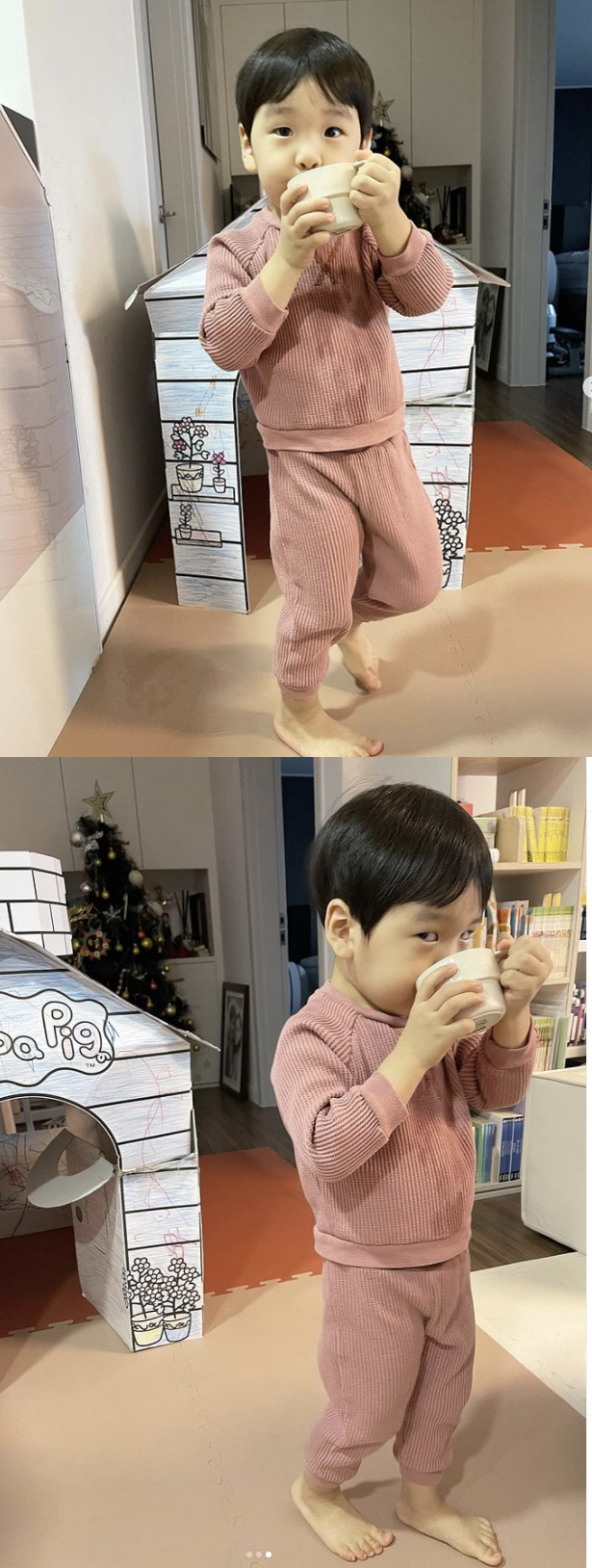 '이필모♥' 서수연, 3살 子 '카리스마 눈빛'에 깜짝 "사진 찍지 말란…