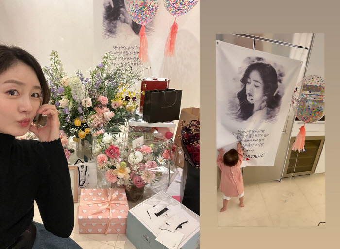 성유리, 어마어마한 43번째 생일 선물 더미..쌍둥이 딸도 '깜짝'