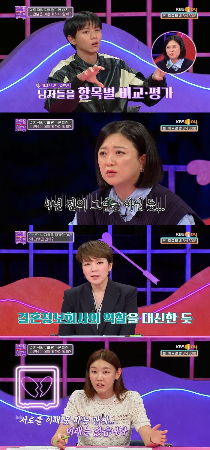 [SC리뷰] 여친이 몰래 등기부등본 열람…"남친을 결혼정보회사식 수치화"…