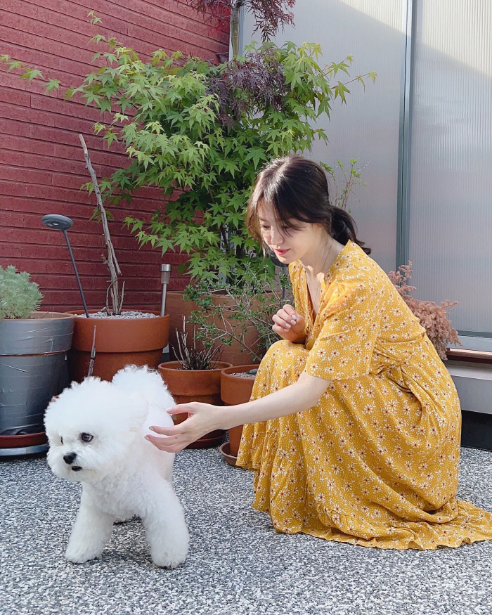 당당한 입맞춤 공개..송혜교, 반려견과 평화로운 시간