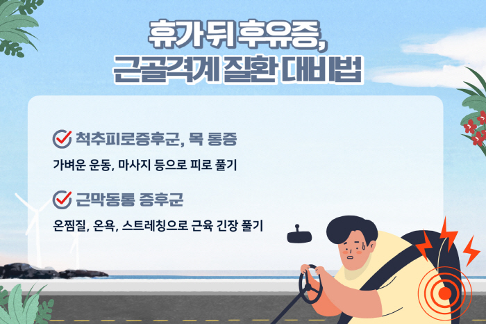 휴가 후 목·허리 뻐근, 근골격계 질환 주의해야