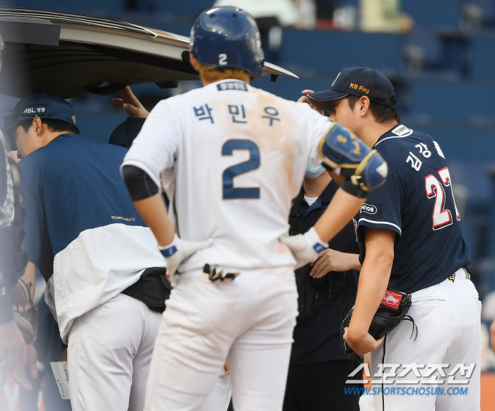 "회복기간 불확실" 145㎞ 헤드샷 후송→코뼈 골절 진단, 수술은 피했다…