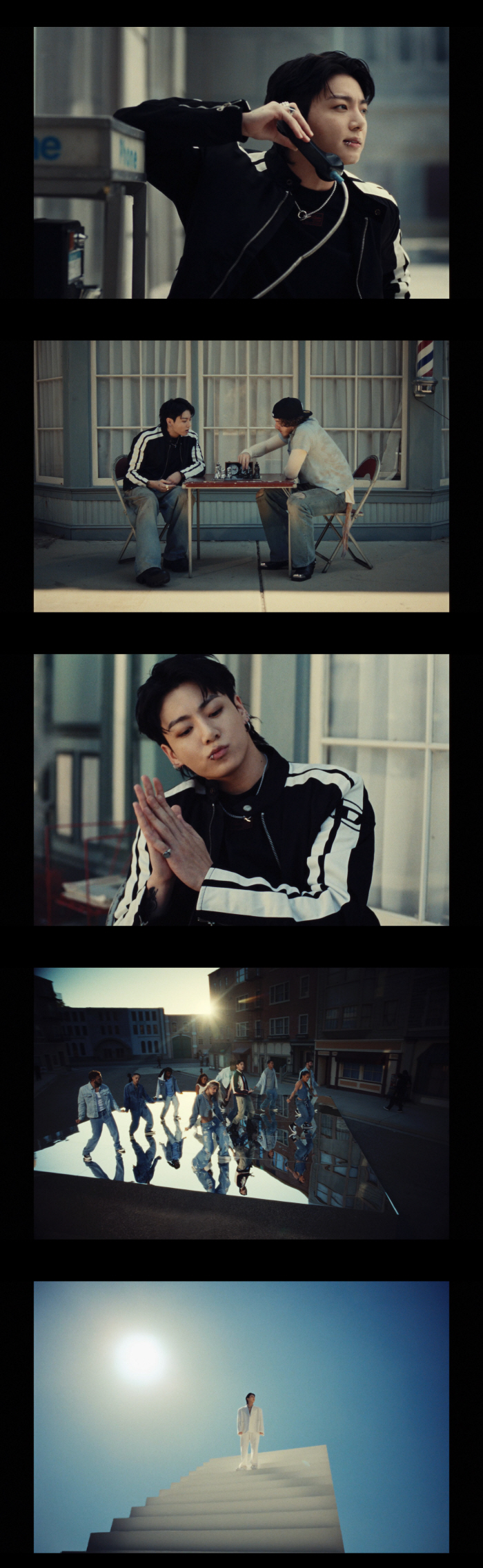 BTS 정국, 신곡 '3D' 뮤직비디오 보니…소화전 부수고 빗 속 퍼포먼스