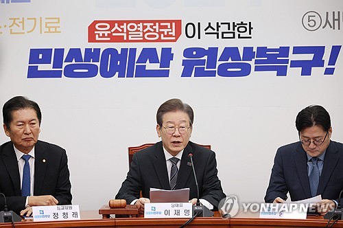 이재명 "민생예산 증액할 것…與, 예산 심사 논의 막아"