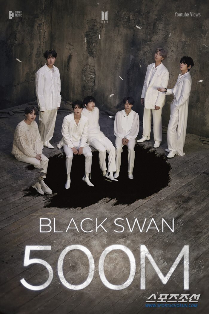 방탄소년단 'Black Swan' 뮤직비디오, 5억뷰 돌파…통산 17번째