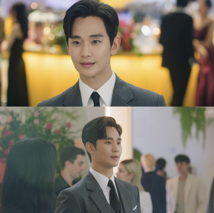 '눈물의여왕' 김수현, '로코킹'의 도파민 터진 연기..귀여운 애드리브→…