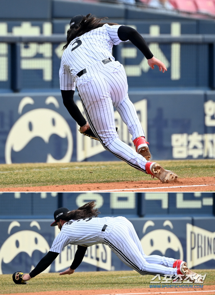 '이 한 몸 바쳐서!' 몸까지 내던진 잠실예수의 투혼, 역시 MLB 1라…