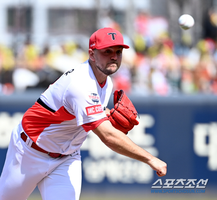 "KBO 만만치 않네" KIA 크로우, 키움전 5.2이닝 4자책…승리요건…