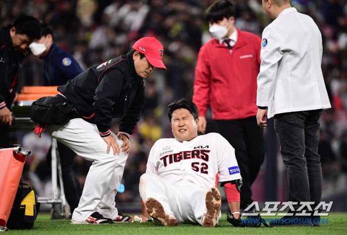 '운수 좋은 날'의 끝은 눈물...롯데전 주루 중 허벅지 부상 KIA 황…