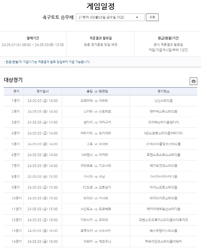 "총 적중금 14억원" 축구토토 승무패 26회차 적중결과 발표