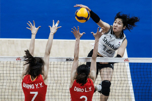 한국 여자배구, 중국에 0-3 완패 'VNL 28연패'