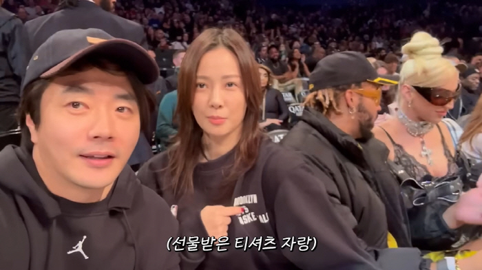 권상우♥손태영, 1열서 'NBA 직관' 클라스 "최고 VIP 자리 초대 …