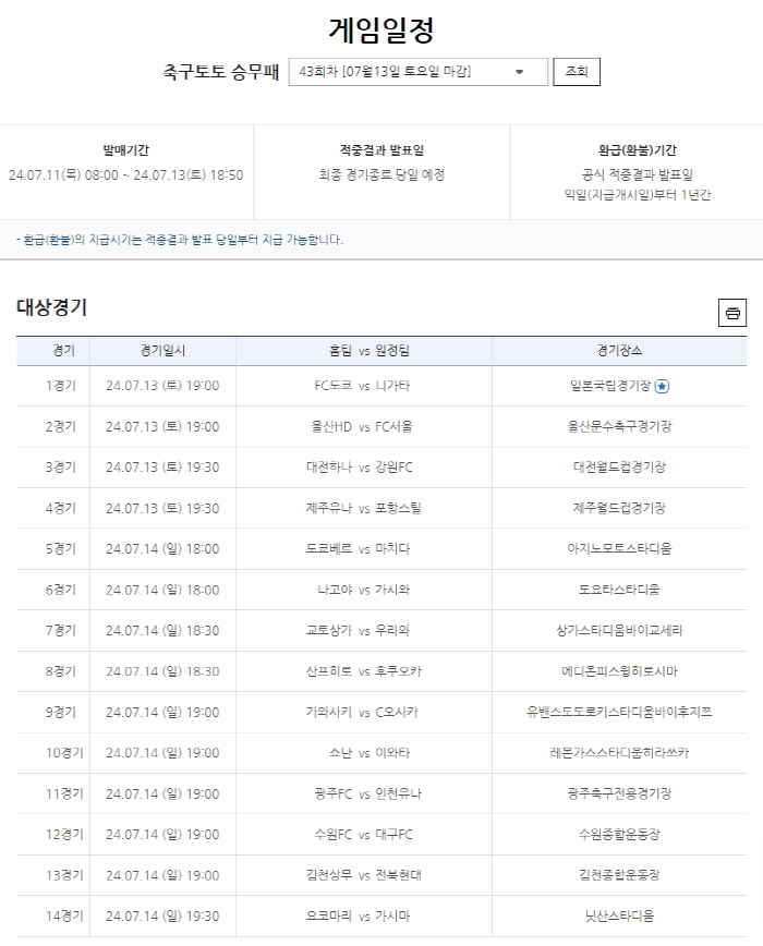 '총 적중금 21억원' 축구토토승무패 42회차 적중결과 발표