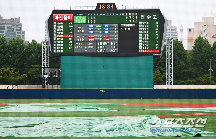 고교야구에 응원단 '1000명+치어리더까지' 총동원→정우주 최고 150㎞…