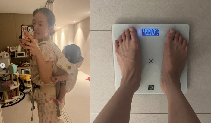 박슬기, 둘째 출산 후 다이어트 시작 "49.9kg, 체지방 빠르게 빠이…