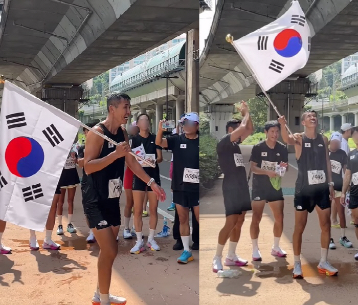 션, 광복절 맞아 81.5km 마라톤 완주…발톱 부상 견디며 투혼 [종합…