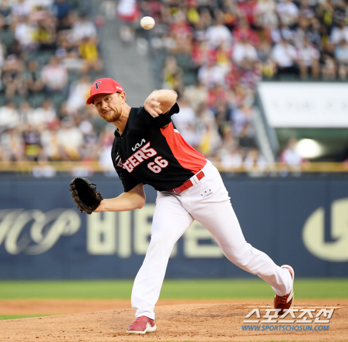 108구 역투→타선 폭발→KBO 첫승, KIA 라우어의 감격 "5회 앞두…