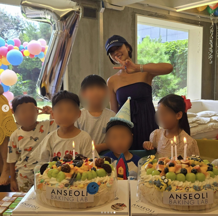 ‘이혼소송→초고속 결별’ 황정음, 성대한 子 생일파티..행복이 뚝뚝