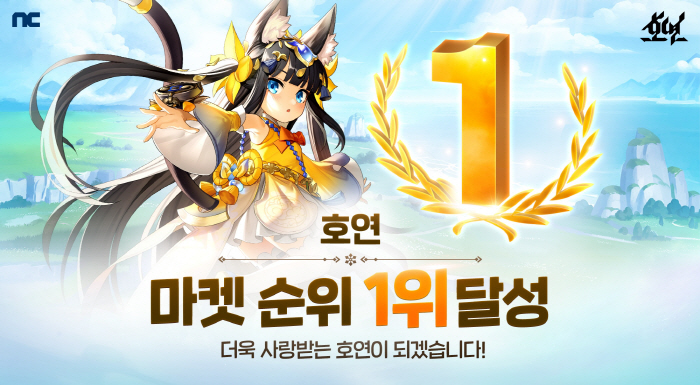 엔씨소프트, 수집형 MMORPG '호연' 아시아 지역 앱마켓 1위 달성